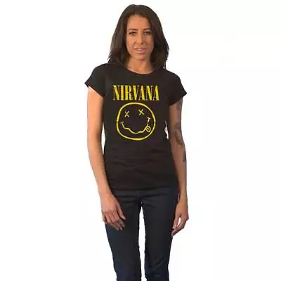 Buy Nirvana Yellow Grunge Smile Skinny T Shirt • 14.93£