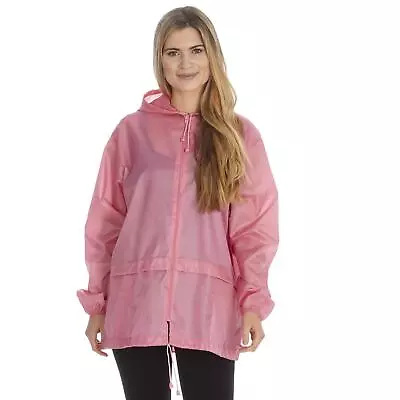 Buy Unisex Plain Rain Coat Mac Kagoul Jacket Water Resistant Hooded Cagoul Adults UK • 13.99£