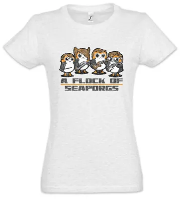Buy A Flock Of Seaporgs Women T-Shirt Star Porg Porgs Fun Wars Band Music Teacher • 21.59£