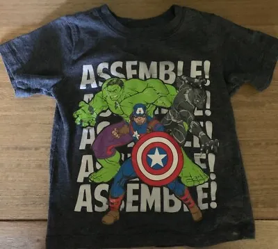 Buy Marvel Avengers Assemble! Icons Black Color  Licensed T-Shirt Size 4T. • 6.30£