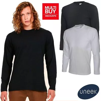 Buy Uneek Long Sleeve T-Shirt Active UC314 2 Colours S-4XL Work Casual Top Unisex • 6.99£