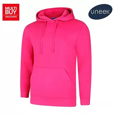 Buy Uneek Men Women Hoodie Sweatshirt Unisex Plain Casual Deluxe Hooded Top UC509 • 13.79£