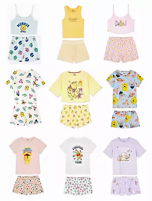 Buy Ladies Pyjamas WINNIE THE POOH Women 6 - 24 Cami Vest T-Shirt Tee Shorts Primark • 14.95£