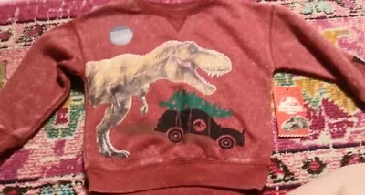 Buy Jurassic World Christmas Sweatshirt Size 4t Toddler Boy Girl Unisex Holiday • 11.57£