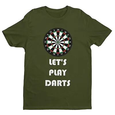 Buy LET'S PLAY DARTS Funny T Shirt Man To Oche Gift Idea  Team Dad Present Dartboard • 15.95£