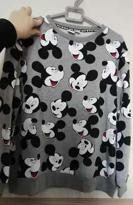 Buy Disney Mickey Mouse Head Grey Sweatshirt Xl (18/20 Uk Womens) Bnwt Primark • 12£