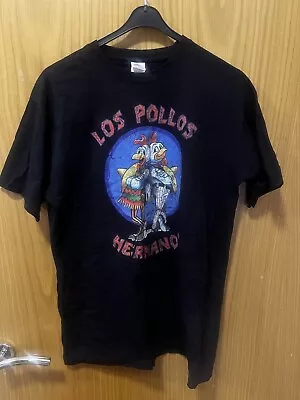 Buy Los Pollos Hermanos Black T Shirt Fruit Of The Loom Size L 100% Cotton • 3£
