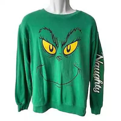 Buy The Grinch Who Stole Christmas NAUGHTY Ugly Christmas Sweatshirt  Size M Jrs 7/9 • 20.85£