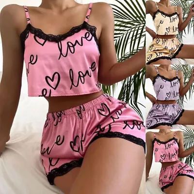 Buy Women Summer Sexy Lingerie Lace Cami Underwear Nightwear Sleepwear Pajamas Set • 7.99£