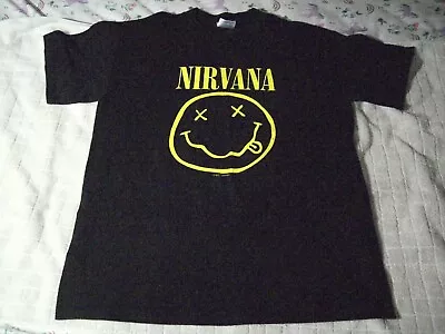 Buy Vintage Original NIRVANA 1992 'Smiley Face' T-SHIRT • 165.37£