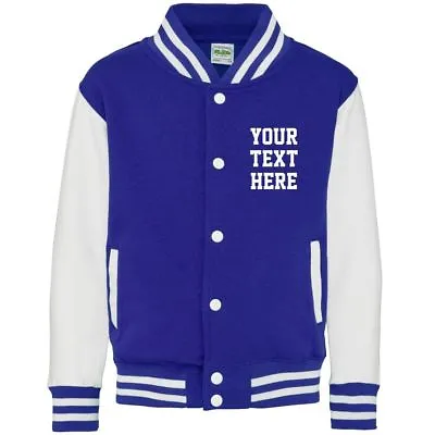 Buy Personalised Varsity Jacket XS-2XL Customised Printed Baseball College Adults • 22.24£