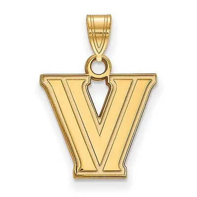 Buy Villanova University Wildcats School Letter Logo Pendant Gold Plated Silver • 49.25£