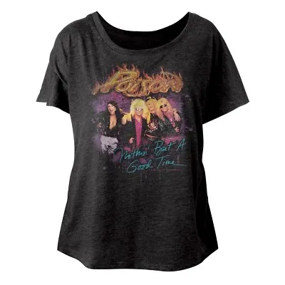 Buy Poison Nothin But A Good Time Album Cover Women's Dolman Top Rock Band T Shirt • 29.77£