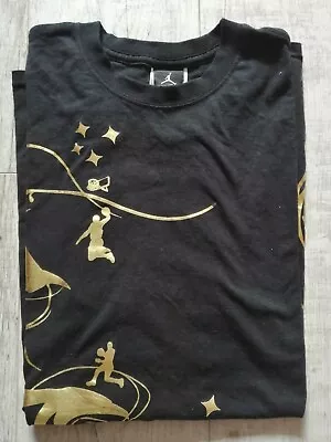 Buy NIKE Retro VINTAGE T-Shirt BLACK Size XL Pristine GOLD FOIL Basketball LOGO  • 19.50£