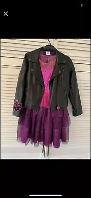 Buy Disney Descendants Mal Dress/costume And Leather Jacket • 60£