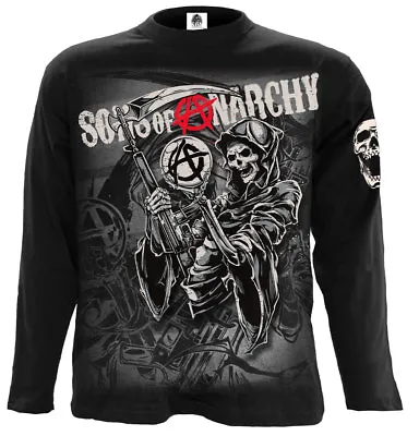 Buy SPIRAL DIRECT REAPER MONTAGE Long Sleeve T-Shirt/Sons Of Anarchy/Crew Samcro/Top • 19.99£