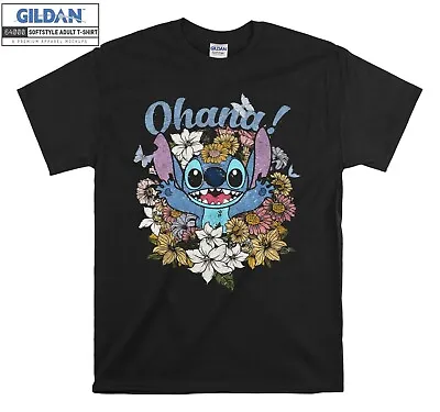 Buy Disney Ohana Lilo And Stitch T-shirt Gift Hoodie Tshirt Men Women Unisex A794 • 11.95£