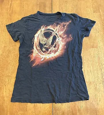 Buy Vintage 2012 The Hunger Games Movie Promo Bug Logo T Shirt Womens Medium • 14.46£