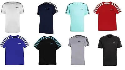 Buy Mens Adidas 3 Stripe Essentials 3-Stripes Sereno T-Shirt  BNWT S M L XL -2XL • 23.99£
