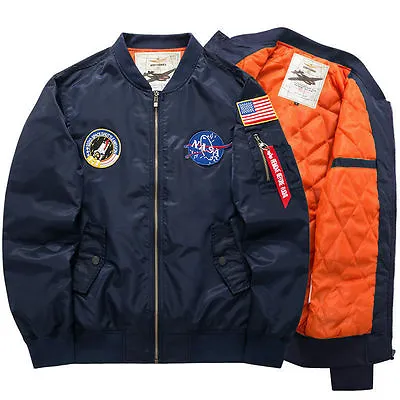 Buy Men's Biker Jackets Flight Bomber Jacket Varsity Casual Coat Army Outwear Tops • 39.83£