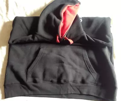 Buy New Black And Red Hoodie Large Mens Unisex Ladies ~ Front Pouch ~ Phone Pocket • 4£