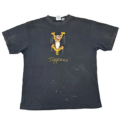 Buy Vintage Mickey Inc T-Shirt 90s Tigger Black Mens XL • 21.99£