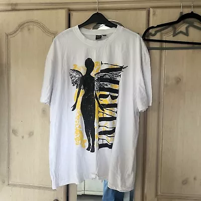 Buy Nirvana Angel Tee Shirt Plus Size 3xl White Yellow Cotton (b15) • 13.50£