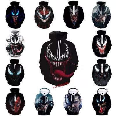 Buy Marvel Superhero Venom 3D Hoodie Men Women Hooded Pullover Jumper Top • 18.66£