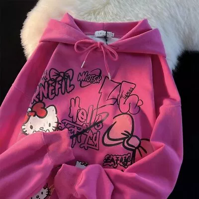 Buy Kitty Cat Y2K Hoodie - Sanrio Gifts, Kawaii Hoodie, Cute Hoodies For Girls Top • 16£