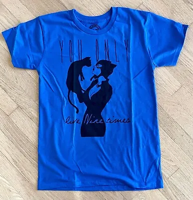 Buy Catwoman You Only Live Nine Times Lives Blue T-Shirt Womens Size Small • 9.59£