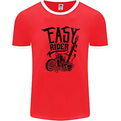 Buy Easy Rider Motorcycle Motorbike Biker Mens Ringer T-Shirt FotL • 8.99£