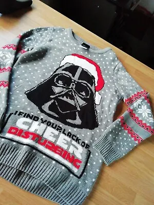 Buy Star Wars Darth Vader Ugly Christmas Xmas Jumper Sweater Numskull. Small • 19.95£