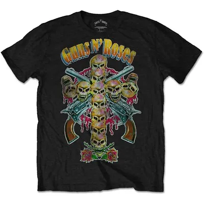 Buy Guns N Roses Pistols And Skulls Logo Slash Licensed Tee T-Shirt Men • 15.99£
