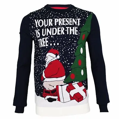 Buy Mens Christmas Novelty Jumper Funny Santa Thin Xmas Sweater Top Crew Neck New • 19.95£