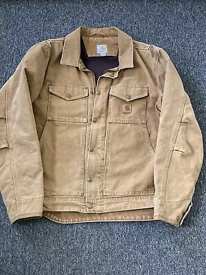 Buy Carhartt Berwick Men's Jacket Medium Sandstone Jacket  Fleece Lined Brown  • 210£