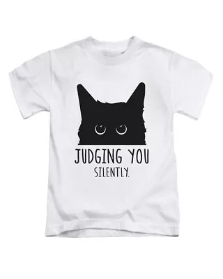 Buy Judging You Silently Funny Adults T-Shirt Tee Top Cat Ladies Mens • 9.95£