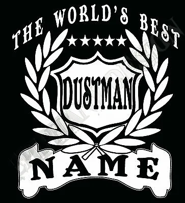 Buy Dustman Bin Man T-Shirt Personalised Add Name Great Gift Bespoke Refuse Collect • 12.99£