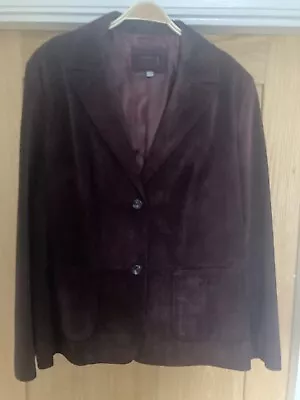 Buy M&S Burgundy Suede Size 20 Women’s Jacket  • 9.99£