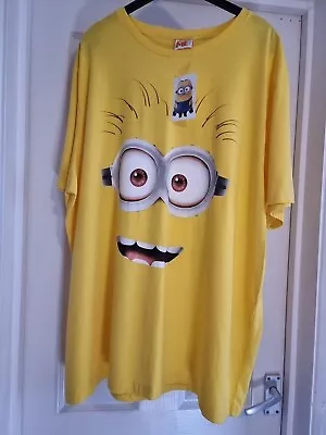 Buy Despicable Me Minion Face Adult Yellow Short Sleeve T-shirt - NEW - Size: XXXXL  • 8.99£