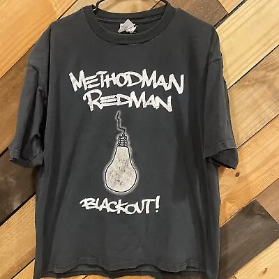 Buy Vintage Method Man Redman Blackout Tour T-shirt Y2K 2000 Glow In The Dark • 449.58£