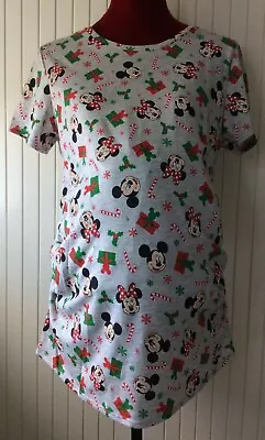 Buy Ladies Disney Mickey & Minnie Mouse Christmas Maternity T-Shirt/Top/Tee ~ 12 • 9.99£