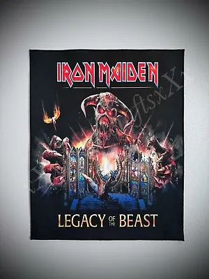 Buy LARGE SEW ON PRINTED BACK PATCH JACKET IRON MAIDEN LEGACY OF THE BEAST 11” X 14” • 48£