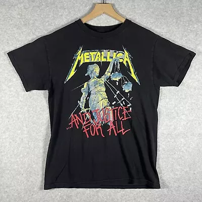 Buy Metallica Official Tour Merch Shirt And Justice For All Black Medium Rock Band • 14.48£