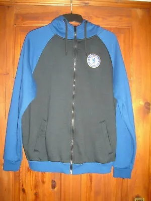 Buy Chelsea Football Club Hooded Zip Up Jacket Black & Blue Small Hoodie • 13.99£