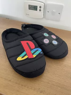 Buy Kids Black NEXT PlayStation Slip On Comfort Slippers Size 4UK • 3.98£
