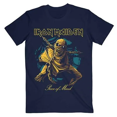 Buy T Shirt Iron Maiden PIECE OF MIND GOLD EDDIE • 15.99£