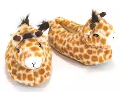 Buy SlumberzzZ Adults / Older Kids Giraffe Faux Fur 3D Novelty Slippers • 17.95£