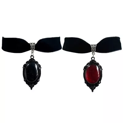 Buy Pendant Choker Punk Velvet Necklaces For Alternative Girl Women Mystical Jewelry • 5.84£