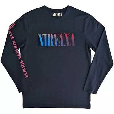 Buy Nirvana In Utero Navy Blue Long Sleeve Medium Unisex T-shirt NEW • 23.99£