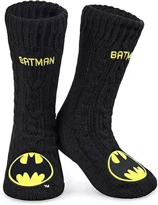 Buy DC Comics Mens Slipper Socks, Batman Mens Fluffy Socks, Gifts For Men • 13.98£